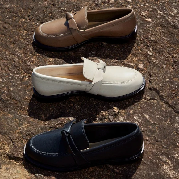 NWT$450 ALEXANDRE BIRMAN Clarita Chunky Leather Loafers In Trout color Sz 39 (9) - Picture 5 of 16